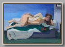 RECLINING FIGURE WITH SLIPPERS   2003-06  oil/board   18"x24"
